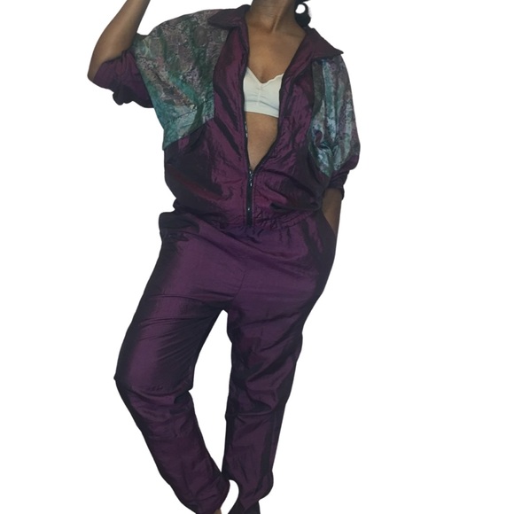 PURPLE RETRO WINDBREAKER SUIT!! - Picture 1 of 8